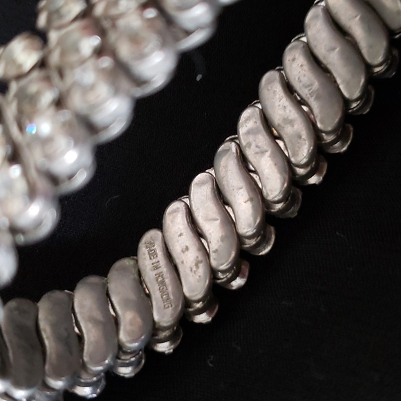 VTG Rhinestone stretch bracelet, 60ies - Picture 3 of 10